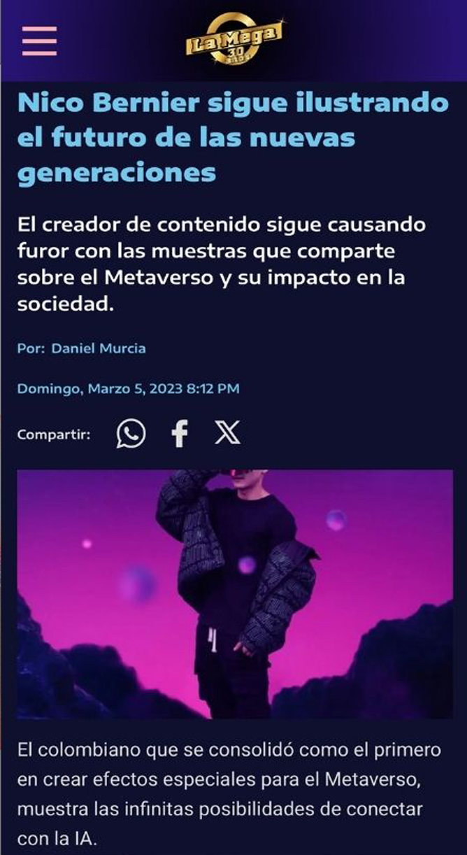Nico Bernier en La Mega